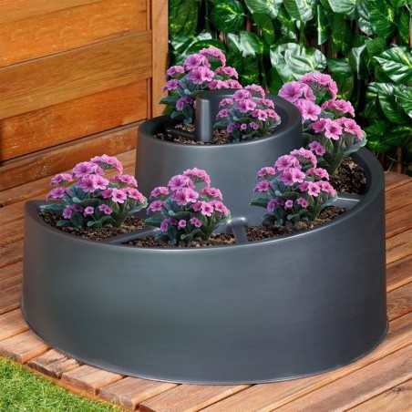 Aia lillepott plastikust must spiraal 53x43,5x32,5 cm