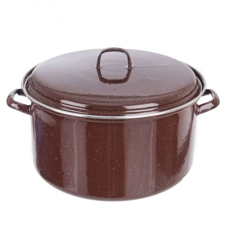 Pruun emailitud kaas PRUUN 40 cm