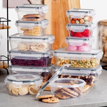 Toidukarbid kaane ja tihendiga 12 tk.