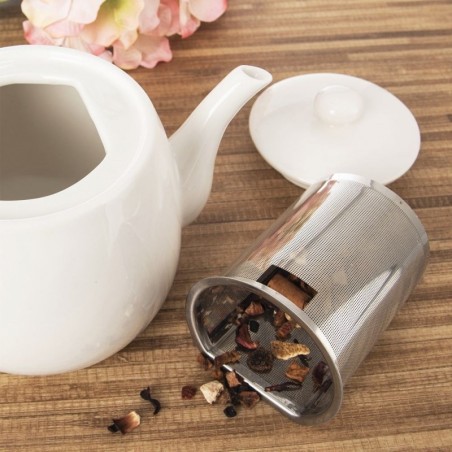 Teekann teetõmmisega, portselan, valge, MO... | FreshDesign.ee
