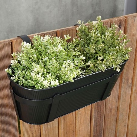 Rõdu lillepott metallist must 37,5 cm