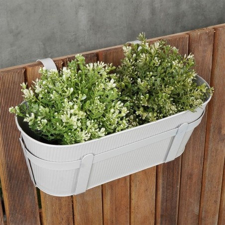 Metallist rõdu lillepott, hall, 37,5 cm