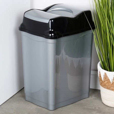 Plastikust prügikast hall 28 l