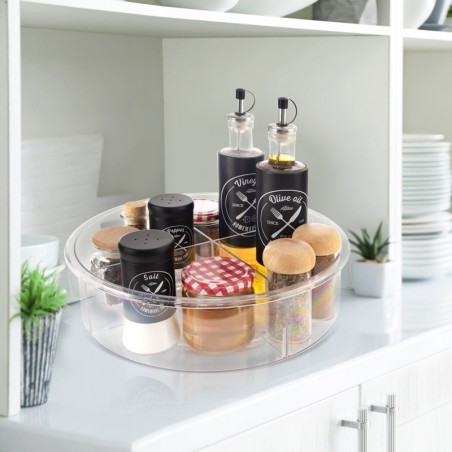 Pöörlev korraldaja konteiner, jagatud, 30 cm