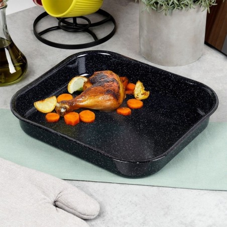 Ristkülikukujuline emailitud ahjupann 29,5x25,5x4,5 cm