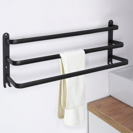 Käterätikuivati alumiinium must 60 cm