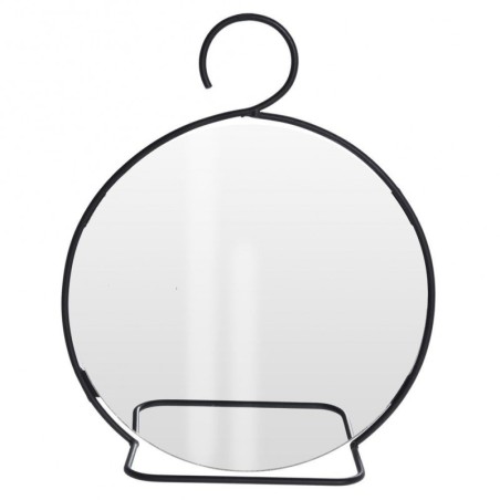 Seinapeegel must ümmargune 26 cm