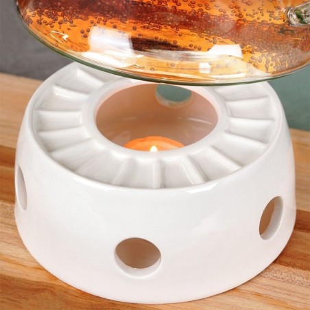 Teekannu soojendaja keraamiline valge 14 cm