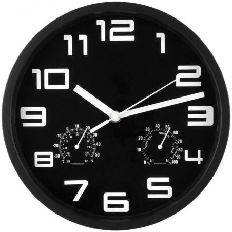 Must seinakell termomeetriga hügromeetriga 25 cm | FreshDesign.ee