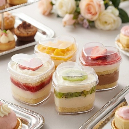 Magustoidu tassid, kaanega suupisted 130 ml 4 tk.