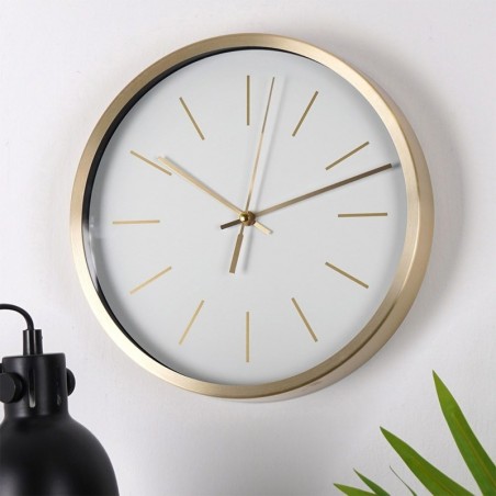 Valgest kullast seinakell 25 cm