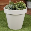 Plastikust aiapott, beež, ümmargune, 39x35 cm | FreshDesign.ee