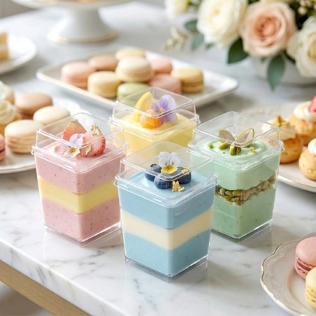 Magustoidu tassid, kaanega suupisted 160 ml 4 tk.