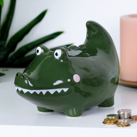 Keraamiline hoiukassa krokodill