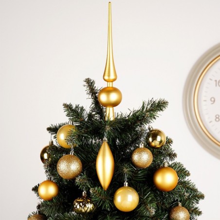 Purunemiskindlad jõulukuuse ehted, kuld, 19 tk.