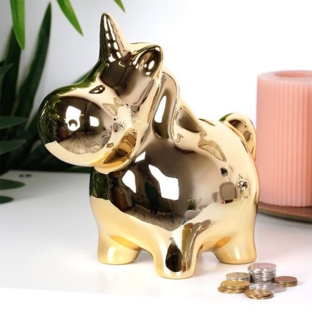 Keraamiline hoiukassa, kuldne peegel, 18x10,5 cm