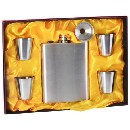 Terasest pläsku lehtri ja tassidega, 6 osa