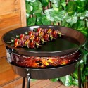 Ümmargune terasest grillpann, must, 35 cm | FreshDesign.ee
