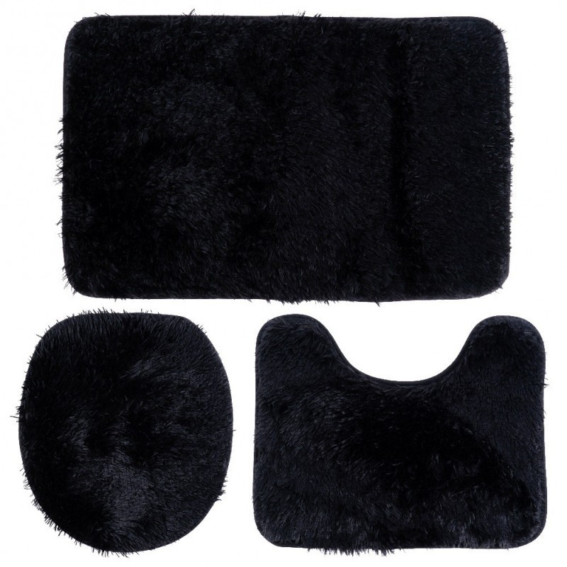 Komplekt - 3 musta vannitoamatti | FreshDesign.ee