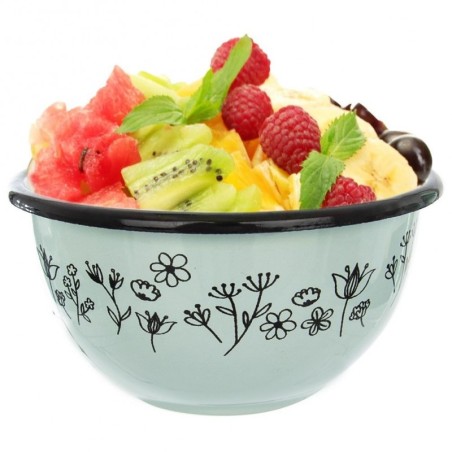 LOUKA roheline emailitud kauss 12 cm, 500 ml