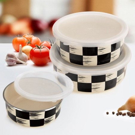 Emaileeritud kaanega kauss, RUBUL, 15,5 cm, 800 ml