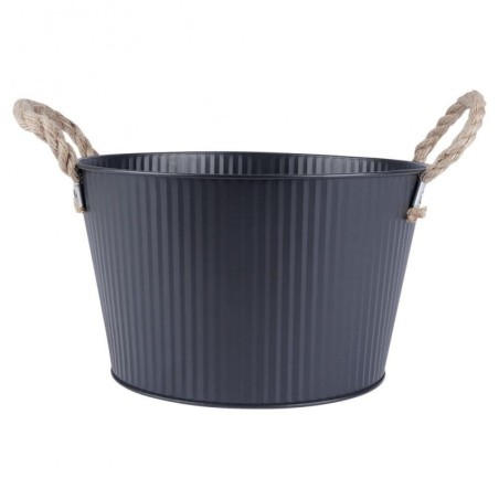 Metallist lillepoti kate must 25x15 cm | FreshDesign.ee