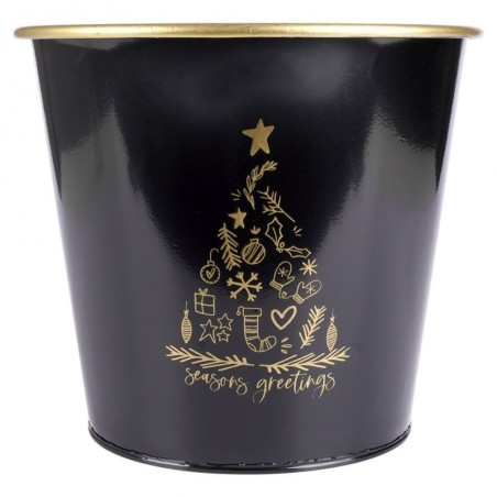 Metallist lillepoti kate must 23x20 cm | FreshDesign.ee