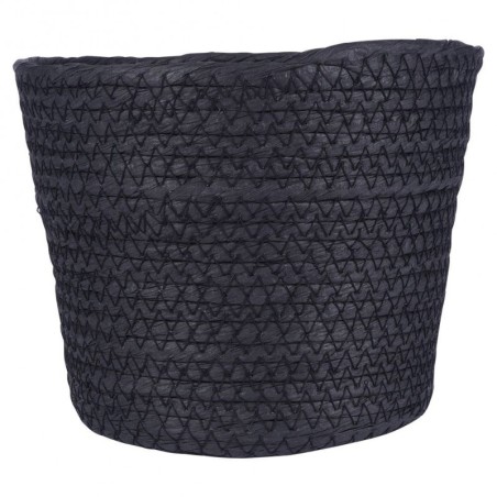 Punutud lillepoti kate, must, 19x15,5 cm | FreshDesign.ee