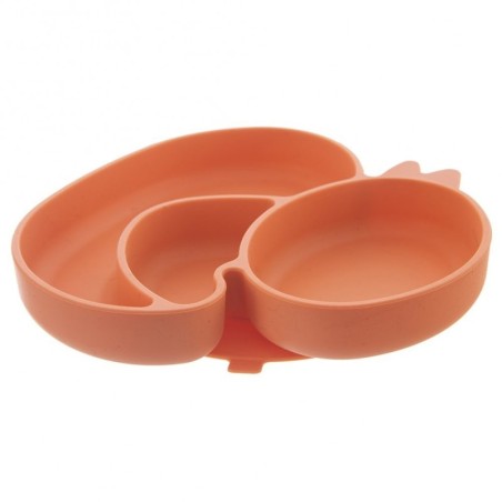 Laste taldrik silikoonist oranž part 19,5x19 cm | FreshDesign.ee