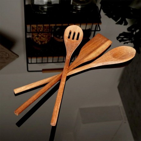 Puidust köögitarvete komplekt, 3 tk.