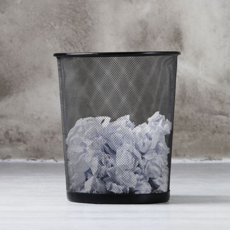 Kontori prügikast metallist must 26x28 cm | FreshDesign.ee