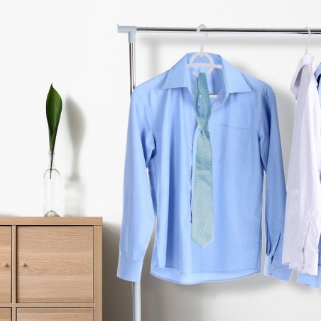 Valged pööratavad libisemisvastased riidepuud, 4 tk.