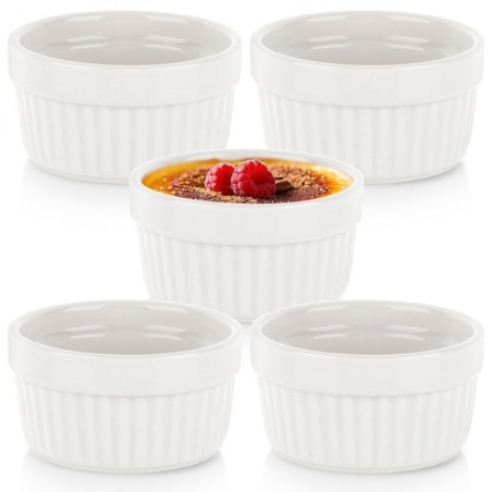 Valged portselanist küpsetusnõud 7 cm, 5 tk. | FreshDesign.ee