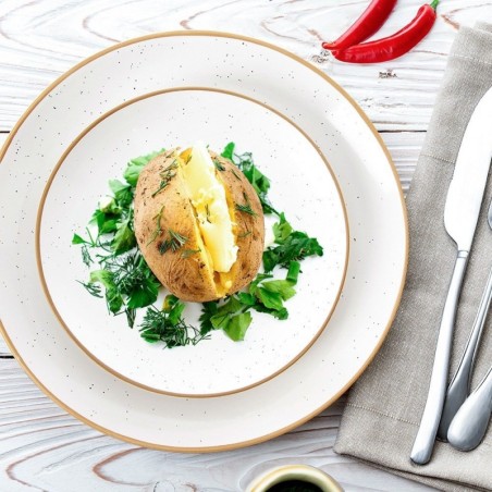 Taldrik, keraamiline, beež, 27 cm