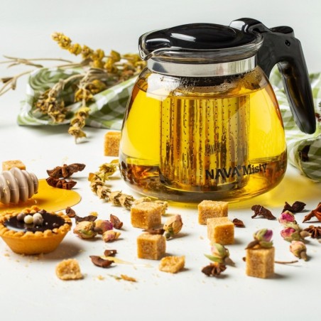Teekann kuumakindlast klaasist infusiooniga MISTY 1,1 l