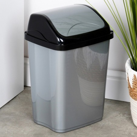 Plastikust prügikast hall 10 l