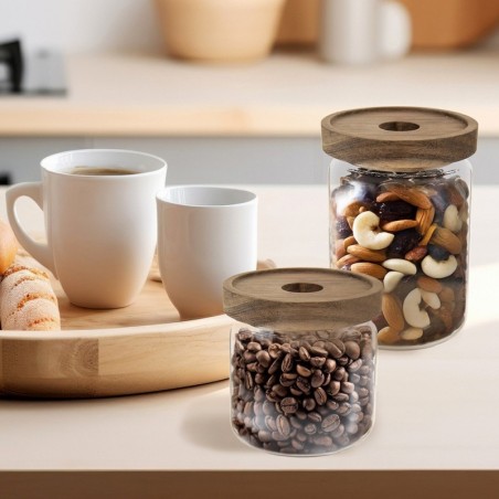 Kaane ja tihendiga klaasnõu 970 ml