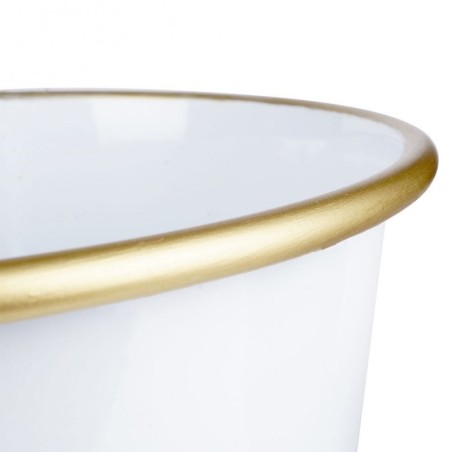 Metallist lillepoti kate, valge, 20,5x18 cm | FreshDesign.ee