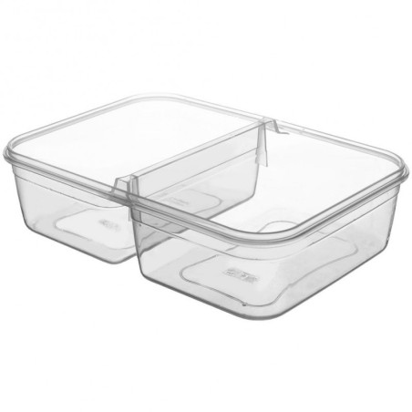 Toidunõu kaane ja tihendiga, jagatud, 2 l