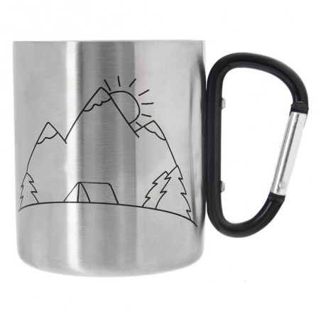 Terasest reisikruus karabiiniga 350 ml | FreshDesign.ee