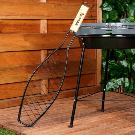 Kala grillrest, must teras, mittenakkuv, 60x14,5 cm