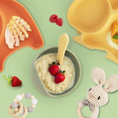 Silikoonist iminapaga beebikauss, roheline, 360 ml