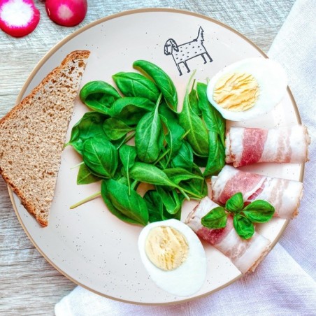 Beež keraamiline magustoidutaldrik 20 cm