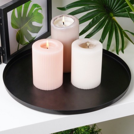 Dekoratiivküünalde alus, metall, must, 30 cm