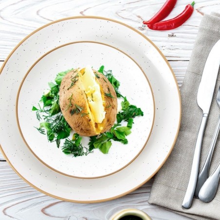 Beež keraamiline magustoidutaldrik 20 cm