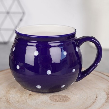 Siniste täppidega keraamiline kruus 200 ml