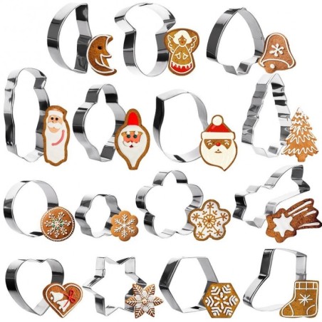 Piparkoogivormid terasest Christmas MISTY 15 tk. | FreshDesign.ee