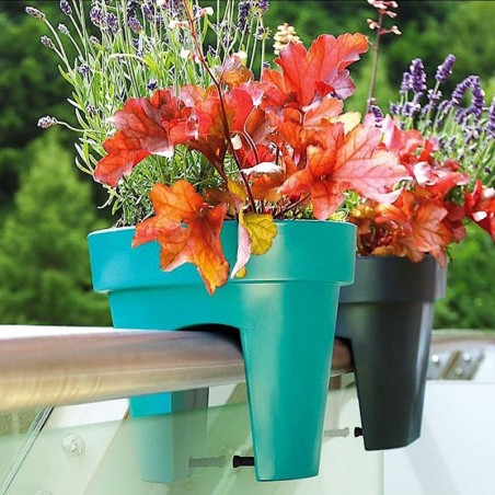 Rõdu lillepott plastikust hall 28 cm