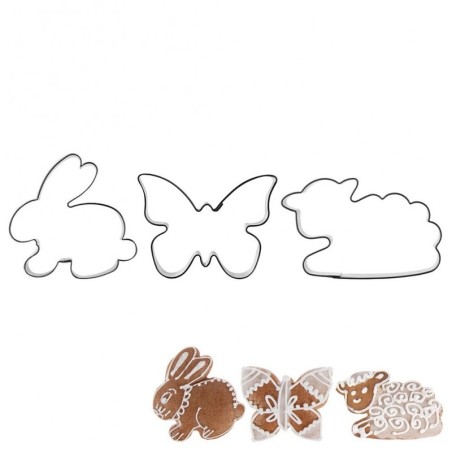 Terasest küpsisevormid bunny butterfly lam... | FreshDesign.ee