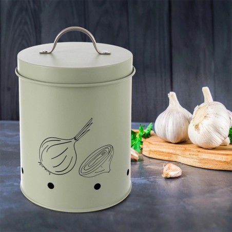 Roheline metallist konteiner köögiviljade ja puuviljade jaoks GREENISH 1, 4 liitrit